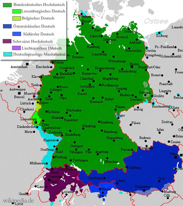 Những vùng nói tiếng Đức ở Châu Âu