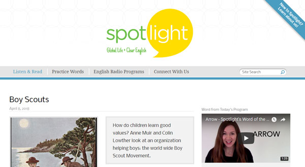 Website Spotlight English rất hiệu quả cho việc luyện kĩ năng nghe tiếng Anh